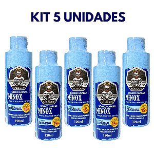 Tônico Capilar Cabelo Barba C/ Minox - 120ml Kit 5 Unidades