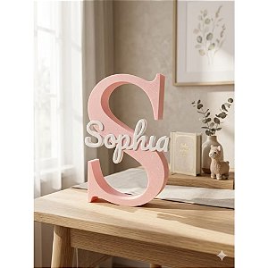 LETREIRO DECORATIVO COM 1 NOME EM 3D