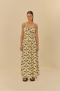 Vestido Cropped Estampado Banana Deco
