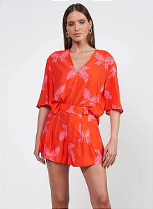 Camiseta Loose Decote V - Colcci