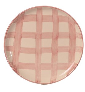 Prato sobremesa rosa