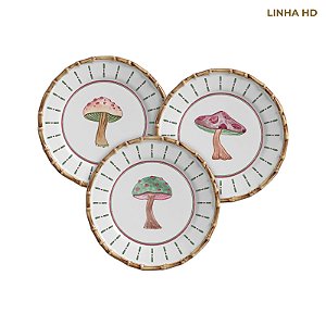 Prato Sobremesa Mushrooms 6 unidades