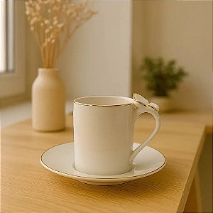 Jogo de 4 xícaras para café/ Borboleta