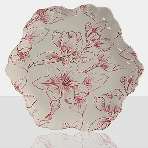 PRATO SOBREMESA SOFT BLOOM FLOR ROSA