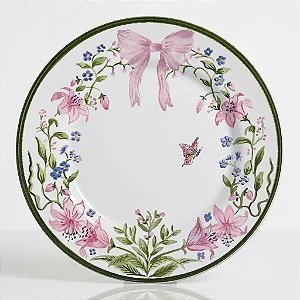 Prato sobremesa Coleção Belle Floral – 6 Unidades