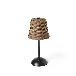 Luminária de Mesa Copa e Cia Tátil Ártico Rattan Trance Preto