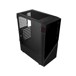 Gabinete Gamer Set Black Vulcan Lateral em Vidro - Pcyes