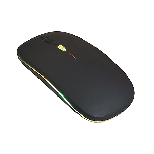Mouse Wireless Recarregável LED RGB 2.4 GHz sem fio