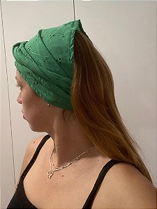 Pano de cabeça Laise umbanda, candomblé - VERDE