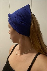Pano de cabeça Laise umbanda, candomblé - AZUL ROYAL