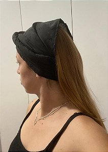 Pano de cabeça Laise umbanda, candomblé - PRETO