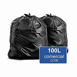 SACO PARA LIXO 100L PRETO COMUM 100UND AME