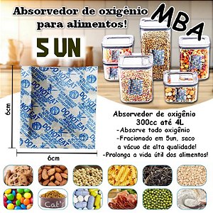 Absorvedor de Oxigênio Ageless 300cc ATÉ 4L, c/ 5un