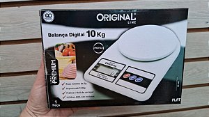 Balança digital portátil 10kg branca