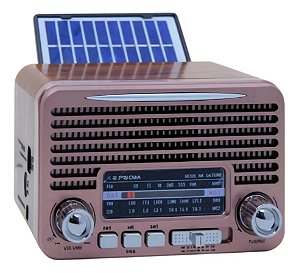 Rádio Portátil Recarregável Bluetooth AM/FM/SW/USB KA-3190- Kapbom