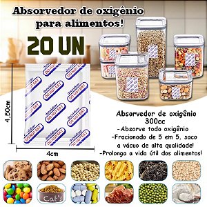 Absorvedor de Oxigênio 300cc c/ 20un até 4L