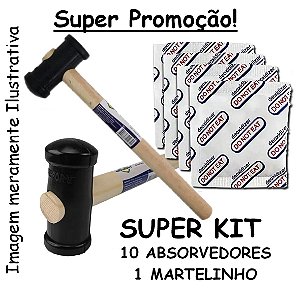 Absorvedores de oxigênio de 300cc uso até 4L, kit com 10un e 1 martelinho de borracha