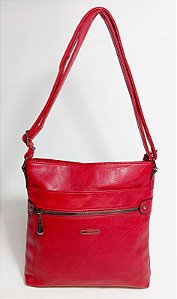 Bolsa Transversal MD - Estilo e Praticidade em Vermelho