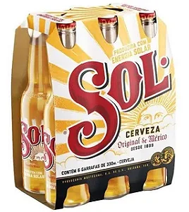 CERVEJA SOL LONG NECK 330ML PACK6