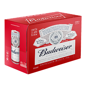 CERVEJA BUDWEISER - 350ML LATA CX 12