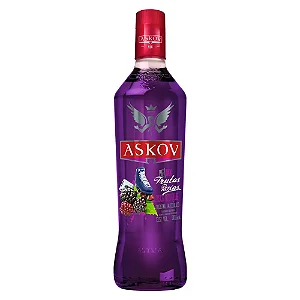 VODKA ASKOV 900ML - FRUTAS ROXAS