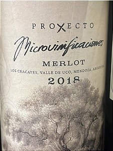 VINHO TINTO ARGENTINO, PROYECTO X - MICROVINIFICACAO - GRAN RESERVA MERLOT