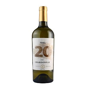 VINHO FINO BRANCO E SECO CHARDONNAY, MARCA TONEL 20, SAFRA 2021.