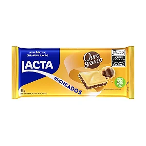 TABLETE CHOCOLATE LACTA OURO BRANCO 98G