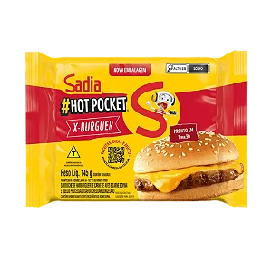 HOT POCKET SADIA X-BURGUER 145G