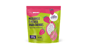 PREP P/ DRINKS EASY DRINK MONODOSE FRUTAS MORANGO PITAYA 100G