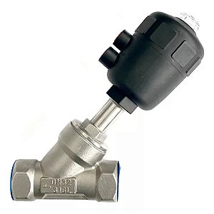 Valvula Angular 2/2 Vias Inox 16 Bar