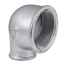 Conexão Galvanizada Cotovelo Fêmea 90° com Redução