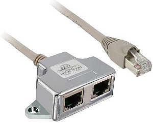CABO DE CONEXÃO MODBUS 1 METRO - 1RJ MACHO x 2 RJ FÊMEA SCHENEIDER VW3A8306TF10
