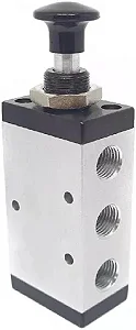 VALVULA PNEUMÁTICA BOTAO C/ TRAVA 5/2 VIAS G1/8" 4R210-06E