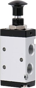 VALVULA PNEUMÁTICA BOTAO C/ TRAVA 3/2 VIAS G1/8" 3R210-06E