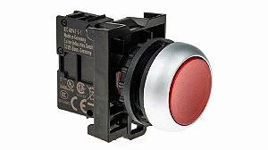 BOTÃO PULSANDOR ILUMINADO VERMELHO EATON M22-DL-R/K01/24