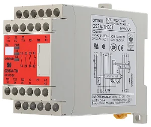 RELE DE SEGURANCA P BIMANUAL,3 POL NA,1 POL NF,2CAN,24AC/DC G9SA301ACDC24