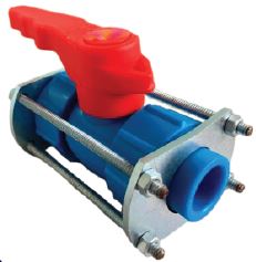 REGISTRO ESFERA PLASTICO/METAL PPR AZUL PN20