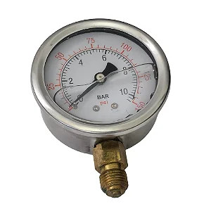 VACUOMETRO GLICERINADO VERTICAL Ø63 G1/4" 1 BAR VACT63G-L