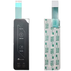 Teclado Capacitivo Preto Touch Acionamento Gelado-Natural innovare