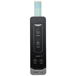 Teclado Capacitivo Preto Touch Acionamento Gelado-Natural DUE