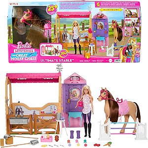 HXJ44 BARBIE THE GREAT HORSE CHASE ESTABULO DO SON