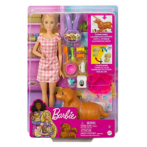 HCK75 BARBIE CACHORRINHOS RECEM NASCIDOS