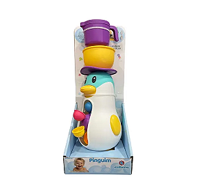 BB3027 - BRINQUEDO PARA BEBES - PINGUIM MONTA E DE