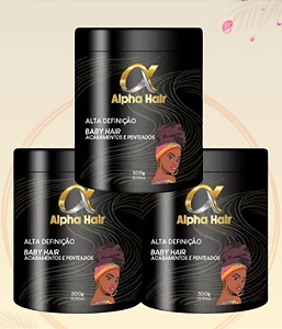 Pomada Modeladora Alpha Hair Trança Nagô Baby Hair 500 ml
