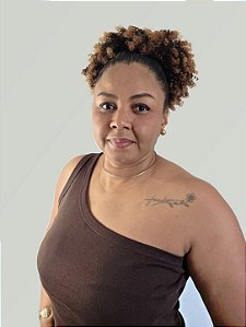 AFROPUFF CHEIÃO - Cacheado em Fibra Orgânica Premium 20cm | Morena Iluminada