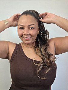 LOREN - Aplique Liso em Biofibra Premium 75 cm | Morena Iluminada