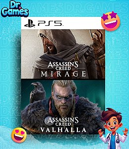 ASSASSIN'S CREED MIRAGE + VALHALLA (BUNDLE EDITION) - PS5 MÍDIA DIGITAL