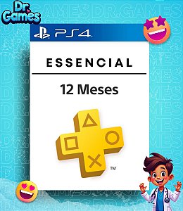 PS PLUS ESSENCIAL - PSN PLUS ESSENCIAL (12 MESES) - PS4 MÍDIA DIGITAL