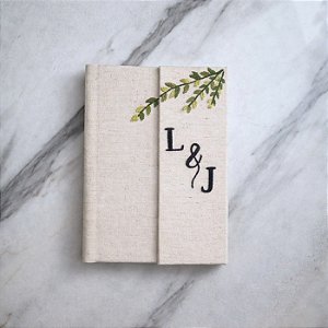 Mini álbum com imã premium - Linha Petit Aniversário de casamento